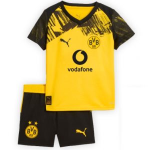 Koszulka piłkarska Borussia Dortmund Koszulka Podstawowej dziecięce 2025-26 +Krótkie Spodenk