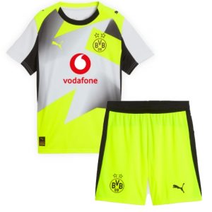 Koszulka piłkarska Borussia Dortmund Koszulka Wyjazdowej dziecięce 2025-26 +Krótkie Spodenk