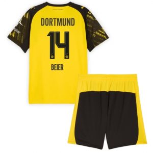 Koszulka piłkarska Borussia Dortmund Maximilian Beier #14 Koszulka Podstawowej dziecięce 2025-26 +Krótkie Spodenk