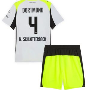 Koszulka piłkarska Borussia Dortmund Nico Schlotterbeck #4 Koszulka Wyjazdowej dziecięce 2025-26 +Krótkie Spodenk