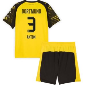 Koszulka piłkarska Borussia Dortmund Waldemar Anton #3 Koszulka Podstawowej dziecięce 2025-26 +Krótkie Spodenk