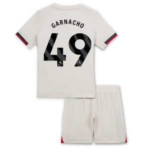 Koszulka piłkarska Chelsea Alejandro Garnacho #49 Koszulka Wyjazdowej dziecięce 2025-26 +Krótkie Spodenk