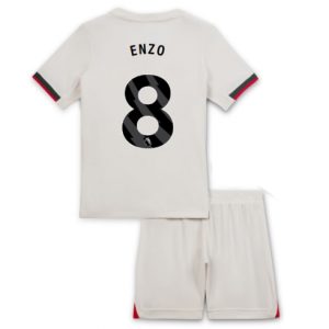 Koszulka piłkarska Chelsea Enzo Fernandez #8 Koszulka Wyjazdowej dziecięce 2025-26 +Krótkie Spodenk