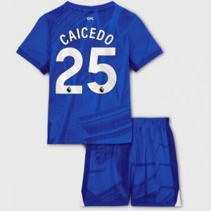 Koszulka piłkarska Chelsea Moises Caicedo #25 Koszulka Podstawowej dziecięce 2025-26 +Krótkie Spodenk