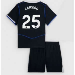 Koszulka piłkarska Chelsea Moises Caicedo #25 Koszulka Trzeciej dziecięce 2025-26 +Krótkie Spodenk