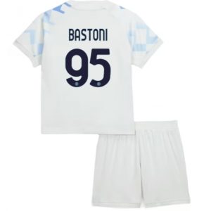 Koszulka piłkarska Inter Milan Alessandro Bastoni #95 Koszulka Wyjazdowej dziecięce 2025-26 +Krótkie Spodenk