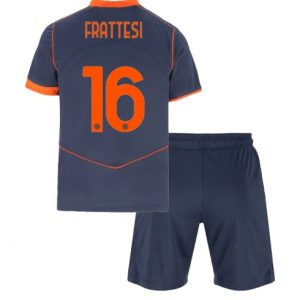 Koszulka piłkarska Inter Milan Davide Frattesi #16 Koszulka Trzeciej dziecięce 2025-26 +Krótkie Spodenk