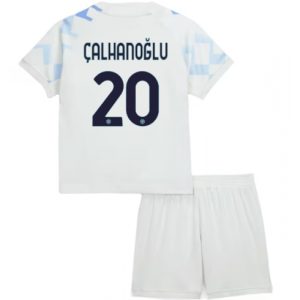 Koszulka piłkarska Inter Milan Hakan Calhanoglu #20 Koszulka Wyjazdowej dziecięce 2025-26 +Krótkie Spodenk