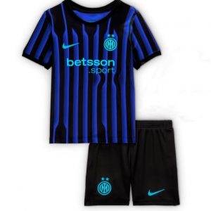 Koszulka piłkarska Inter Milan Koszulka Podstawowej dziecięce 2025-26 +Krótkie Spodenk