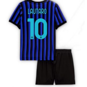 Koszulka piłkarska Inter Milan Lautaro Martinez #10 Koszulka Podstawowej dziecięce 2025-26 +Krótkie Spodenk