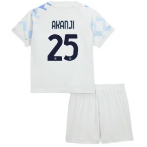 Koszulka piłkarska Inter Milan Manuel Akanji #25 Koszulka Wyjazdowej dziecięce 2025-26 +Krótkie Spodenk