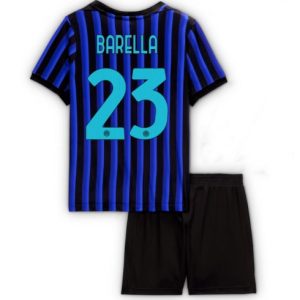Koszulka piłkarska Inter Milan Nicolo Barella #23 Koszulka Podstawowej dziecięce 2025-26 +Krótkie Spodenk