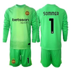 Koszulka piłkarska Inter Milan Yann Sommer #1 Bramkarskie Koszulka Trzeciej dziecięce 2025-26 Długi Rękaw (+ Krótkie spodenki)