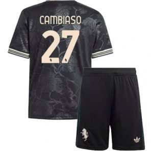 Koszulka piłkarska Juventus Andrea Cambiaso #27 Koszulka Trzeciej dziecięce 2025-26 +Krótkie Spodenk