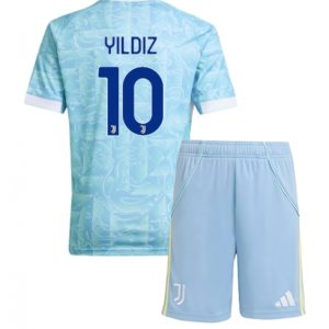 Koszulka piłkarska Juventus Kenan Yildiz #10 Koszulka Wyjazdowej dziecięce 2025-26 +Krótkie Spodenk