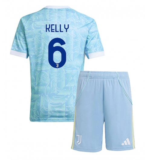 Koszulka piłkarska Juventus Lloyd Kelly #6 Koszulka Wyjazdowej dziecięce 2025-26 +Krótkie Spodenk Koszulka piłkarska Juventus Lloyd Kelly #6 Koszulka Wyjazdowej dziecięce 2025-26 +Krótkie Spodenk