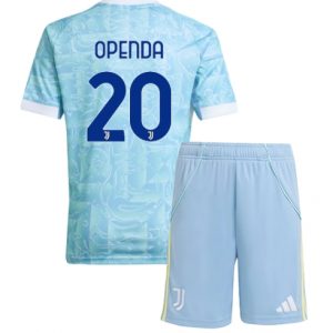 Koszulka piłkarska Juventus Lois Openda #20 Koszulka Wyjazdowej dziecięce 2025-26 +Krótkie Spodenk