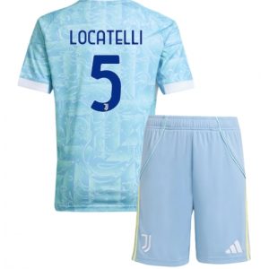 Koszulka piłkarska Juventus Manuel Locatelli #5 Koszulka Wyjazdowej dziecięce 2025-26 +Krótkie Spodenk