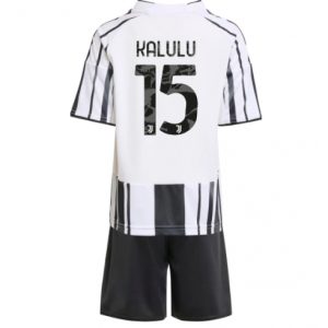 Koszulka piłkarska Juventus Pierre Kalulu #15 Koszulka Podstawowej dziecięce 2025-26 +Krótkie Spodenk