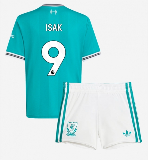 Koszulka piłkarska Liverpool Alexander Isak #9 Koszulka Trzeciej dziecięce 2025-26 +Krótkie Spodenk Koszulka piłkarska Liverpool Alexander Isak #9 Koszulka Trzeciej dziecięce 2025-26 +Krótkie Spodenk