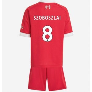 Koszulka piłkarska Liverpool Dominik Szoboszlai #8 Koszulka Podstawowej dziecięce 2025-26 +Krótkie Spodenk