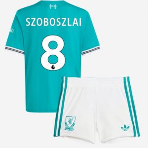 Koszulka piłkarska Liverpool Dominik Szoboszlai #8 Koszulka Trzeciej dziecięce 2025-26 +Krótkie Spodenk