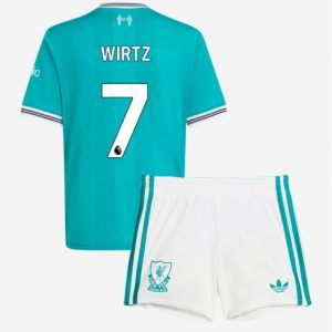 Koszulka piłkarska Liverpool Florian Wirtz #7 Koszulka Trzeciej dziecięce 2025-26 +Krótkie Spodenk