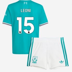 Koszulka piłkarska Liverpool Giovanni Leoni #15 Koszulka Trzeciej dziecięce 2025-26 +Krótkie Spodenk