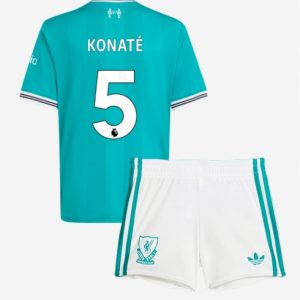 Koszulka piłkarska Liverpool Ibrahima Konate #5 Koszulka Trzeciej dziecięce 2025-26 +Krótkie Spodenk