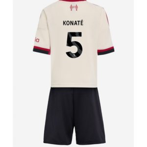 Koszulka piłkarska Liverpool Ibrahima Konate #5 Koszulka Wyjazdowej dziecięce 2025-26 +Krótkie Spodenk