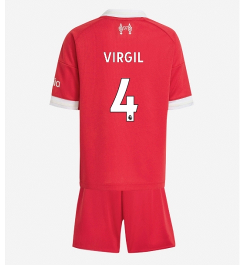 Koszulka piłkarska Liverpool Virgil van Dijk #4 Koszulka Podstawowej dziecięce 2025-26 +Krótkie Spodenk Koszulka piłkarska Liverpool Virgil van Dijk #4 Koszulka Podstawowej dziecięce 2025-26 +Krótkie Spodenk