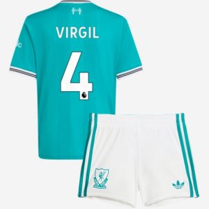 Koszulka piłkarska Liverpool Virgil van Dijk #4 Koszulka Trzeciej dziecięce 2025-26 +Krótkie Spodenk