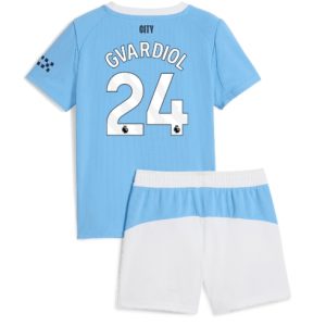 Koszulka piłkarska Manchester City Josko Gvardiol #24 Koszulka Podstawowej dziecięce 2025-26 +Krótkie Spodenk Koszulka piłkarska Manchester City Josko Gvardiol #24 Koszulka Podstawowej dziecięce 2025-26 +Krótkie Spodenk
