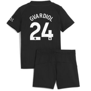 Koszulka piłkarska Manchester City Josko Gvardiol #24 Koszulka Wyjazdowej dziecięce 2025-26 +Krótkie Spodenk Koszulka piłkarska Manchester City Josko Gvardiol #24 Koszulka Wyjazdowej dziecięce 2025-26 +Krótkie Spodenk