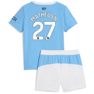 Koszulka piłkarska Manchester City Matheus Nunes #27 Koszulka Podstawowej dziecięce 2025-26 +Krótkie Spodenk Koszulka piłkarska Manchester City Matheus Nunes #27 Koszulka Podstawowej dziecięce 2025-26 +Krótkie Spodenk