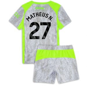 Koszulka piłkarska Manchester City Matheus Nunes #27 Koszulka Trzeciej dziecięce 2025-26 +Krótkie Spodenk 16 Koszulka piłkarska Manchester City Matheus Nunes #27 Koszulka Trzeciej dziecięce 2025-26 +Krótkie Spodenk