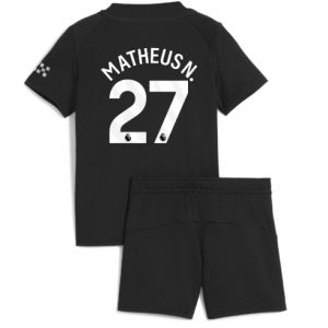 Koszulka piłkarska Manchester City Matheus Nunes #27 Koszulka Wyjazdowej dziecięce 2025-26 +Krótkie Spodenk Koszulka piłkarska Manchester City Matheus Nunes #27 Koszulka Wyjazdowej dziecięce 2025-26 +Krótkie Spodenk