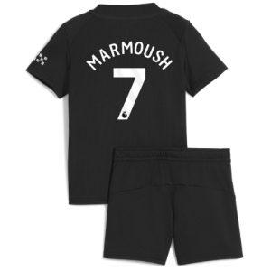 Koszulka piłkarska Manchester City Omar Marmoush #7 Koszulka Wyjazdowej dziecięce 2025-26 +Krótkie Spodenk Koszulka piłkarska Manchester City Omar Marmoush #7 Koszulka Wyjazdowej dziecięce 2025-26 +Krótkie Spodenk