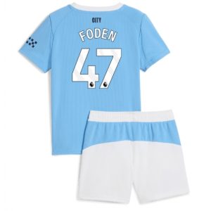 Koszulka piłkarska Manchester City Phil Foden #47 Koszulka Podstawowej dziecięce 2025-26 +Krótkie Spodenk Koszulka piłkarska Manchester City Phil Foden #47 Koszulka Podstawowej dziecięce 2025-26 +Krótkie Spodenk