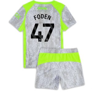 Koszulka piłkarska Manchester City Phil Foden #47 Koszulka Trzeciej dziecięce 2025-26 +Krótkie Spodenk Koszulka piłkarska Manchester City Phil Foden #47 Koszulka Trzeciej dziecięce 2025-26 +Krótkie Spodenk
