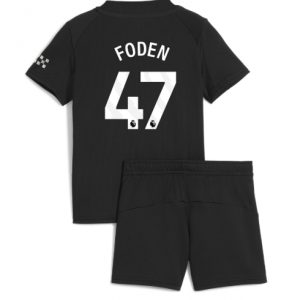 Koszulka piłkarska Manchester City Phil Foden #47 Koszulka Wyjazdowej dziecięce 2025-26 +Krótkie Spodenk Koszulka piłkarska Manchester City Phil Foden #47 Koszulka Wyjazdowej dziecięce 2025-26 +Krótkie Spodenk