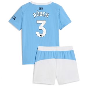 Koszulka piłkarska Manchester City Ruben Dias #3 Koszulka Podstawowej dziecięce 2025-26 +Krótkie Spodenk Koszulka piłkarska Manchester City Ruben Dias #3 Koszulka Podstawowej dziecięce 2025-26 +Krótkie Spodenk