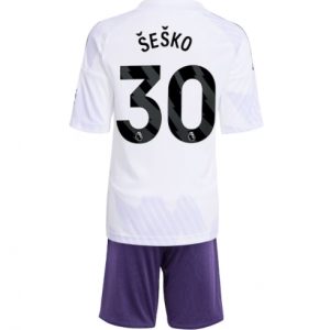 Koszulka piłkarska Manchester United Benjamin Sesko #30 Koszulka Wyjazdowej dziecięce 2025-26 +Krótkie Spodenk Koszulka piłkarska Manchester United Benjamin Sesko #30 Koszulka Wyjazdowej dziecięce 2025-26 +Krótkie Spodenk