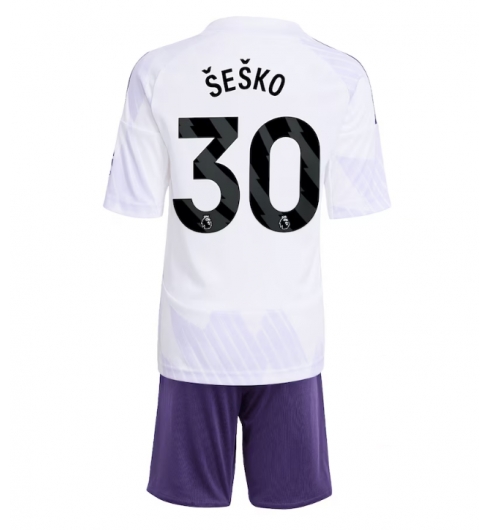 Koszulka piłkarska Manchester United Benjamin Sesko #30 Koszulka Wyjazdowej dziecięce 2025-26 +Krótkie Spodenk Koszulka piłkarska Manchester United Benjamin Sesko #30 Koszulka Wyjazdowej dziecięce 2025-26 +Krótkie Spodenk