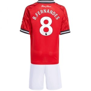 Koszulka piłkarska Manchester United Bruno Fernandes #8 Koszulka Podstawowej dziecięce 2025-26 +Krótkie Spodenk Koszulka piłkarska Manchester United Bruno Fernandes #8 Koszulka Podstawowej dziecięce 2025-26 +Krótkie Spodenk