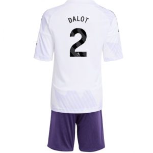 Koszulka piłkarska Manchester United Diogo Dalot #2 Koszulka Wyjazdowej dziecięce 2025-26 +Krótkie Spodenk Koszulka piłkarska Manchester United Diogo Dalot #2 Koszulka Wyjazdowej dziecięce 2025-26 +Krótkie Spodenk