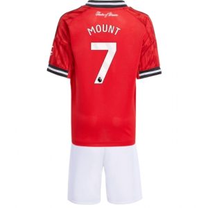 Koszulka piłkarska Manchester United Mason Mount #7 Koszulka Podstawowej dziecięce 2025-26 +Krótkie Spodenk Koszulka piłkarska Manchester United Mason Mount #7 Koszulka Podstawowej dziecięce 2025-26 +Krótkie Spodenk