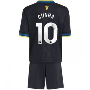 Koszulka piłkarska Manchester United Matheus Cunha #10 Koszulka Trzeciej dziecięce 2025-26 +Krótkie Spodenk Koszulka piłkarska Manchester United Matheus Cunha #10 Koszulka Trzeciej dziecięce 2025-26 +Krótkie Spodenk