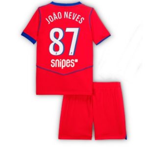 Koszulka piłkarska Paris Saint-Germain Joao Neves #87 Koszulka Trzeciej dziecięce 2025-26 +Krótkie Spodenk