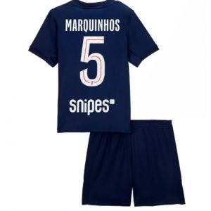 Koszulka piłkarska Paris Saint-Germain Marquinhos #5 Koszulka Podstawowej dziecięce 2025-26 +Krótkie Spodenk
